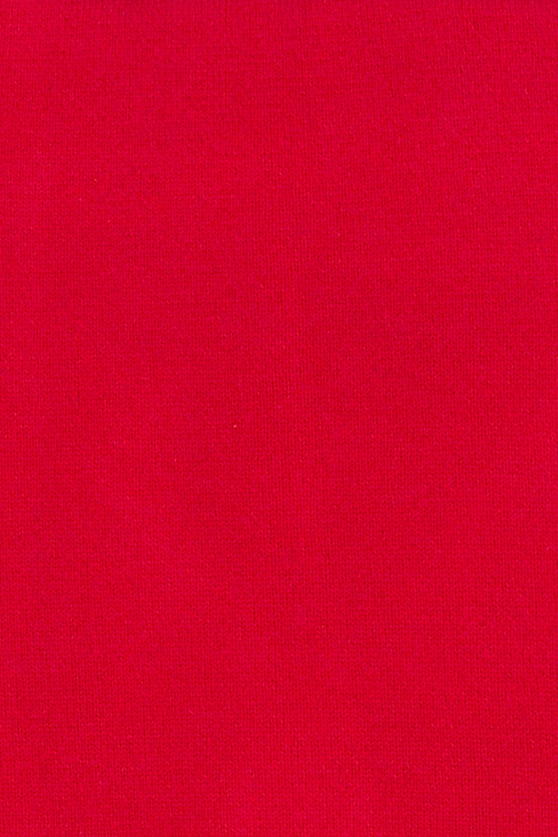 CACHEMIRE COL V CINTRÉ RED 21351 RED