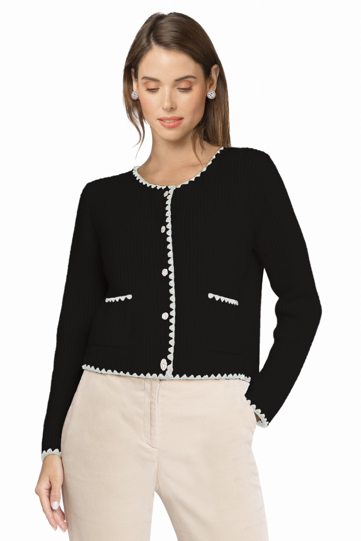 CARD. COURT MAILLE ANGLAISE BLACK-BEIGE 132 BLACK-BEIGE