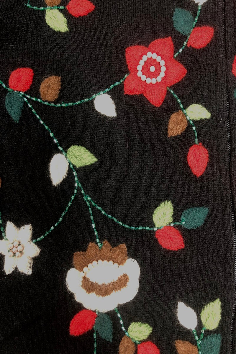 CARD. ZIPPÉ BRODERIES & PERLES BLACK 8010 BLACK