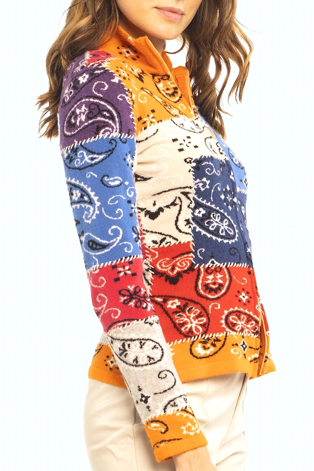 CARD. ZIPPÉ INTARSIA BANDANA MULTIC