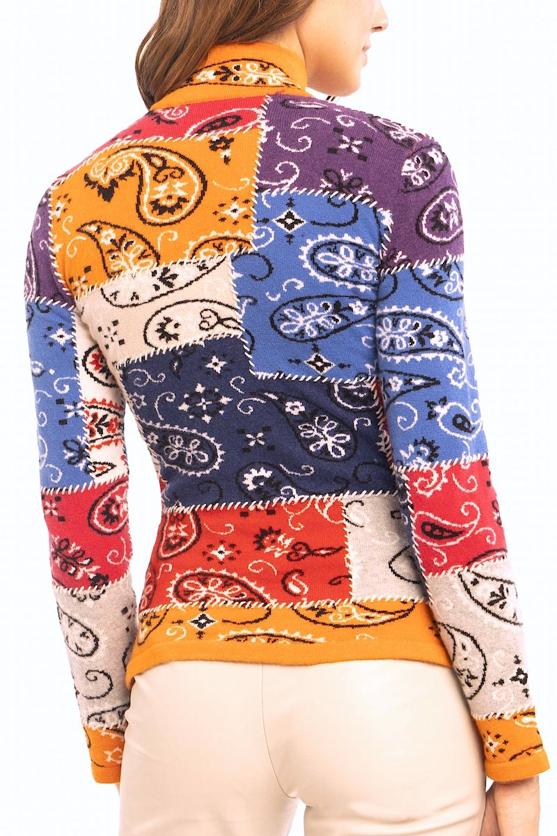 CARD. ZIPPÉ INTARSIA BANDANA MULTIC