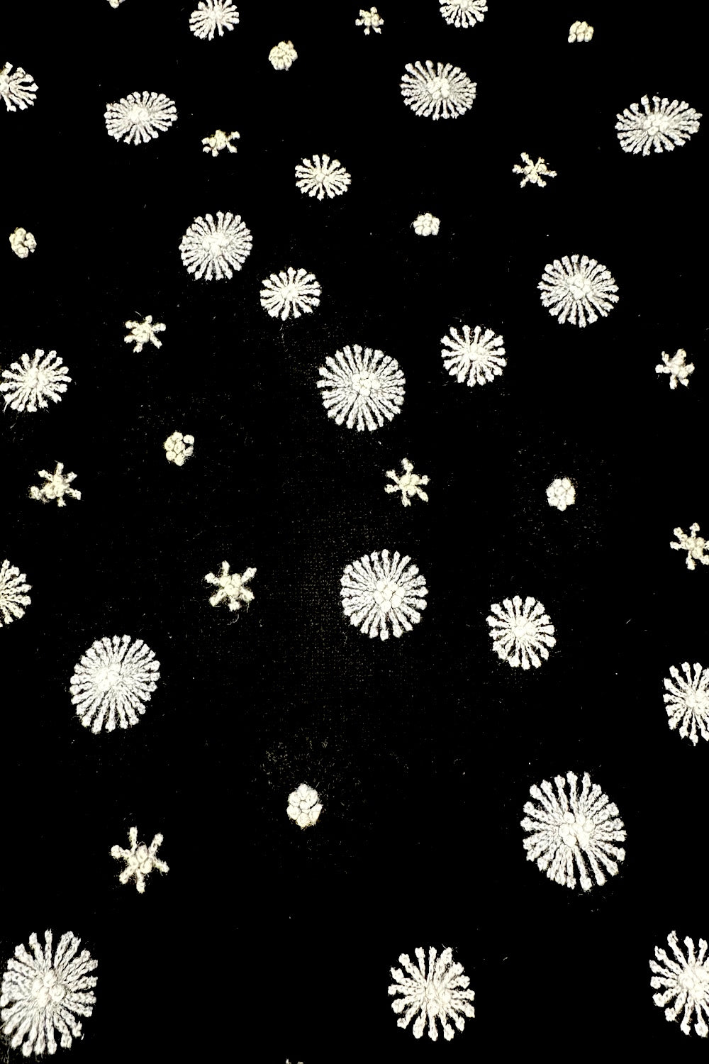 CARDIGAN À BRODERIES FLORALES BLACK 8010 BLACK