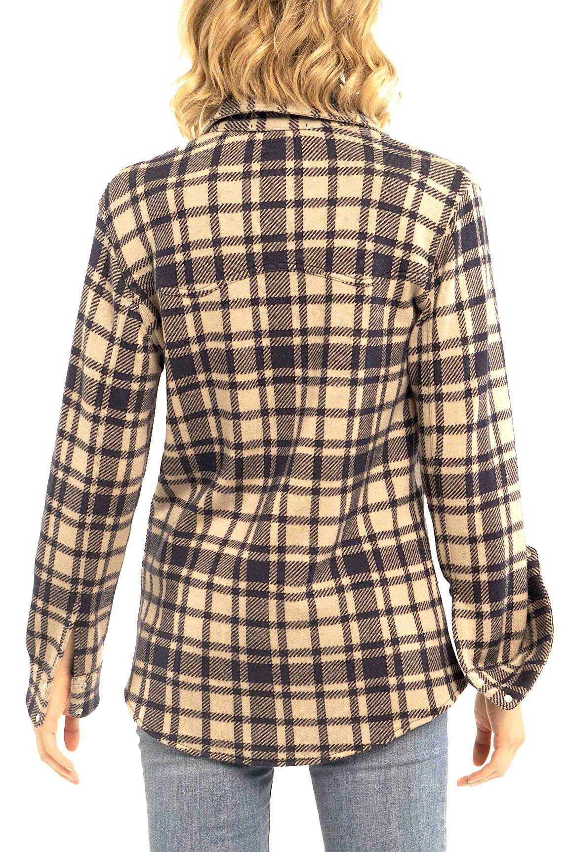 CHEMISE CACHEMIRE À CARREAUX 35785-32855 NAVY-BEI