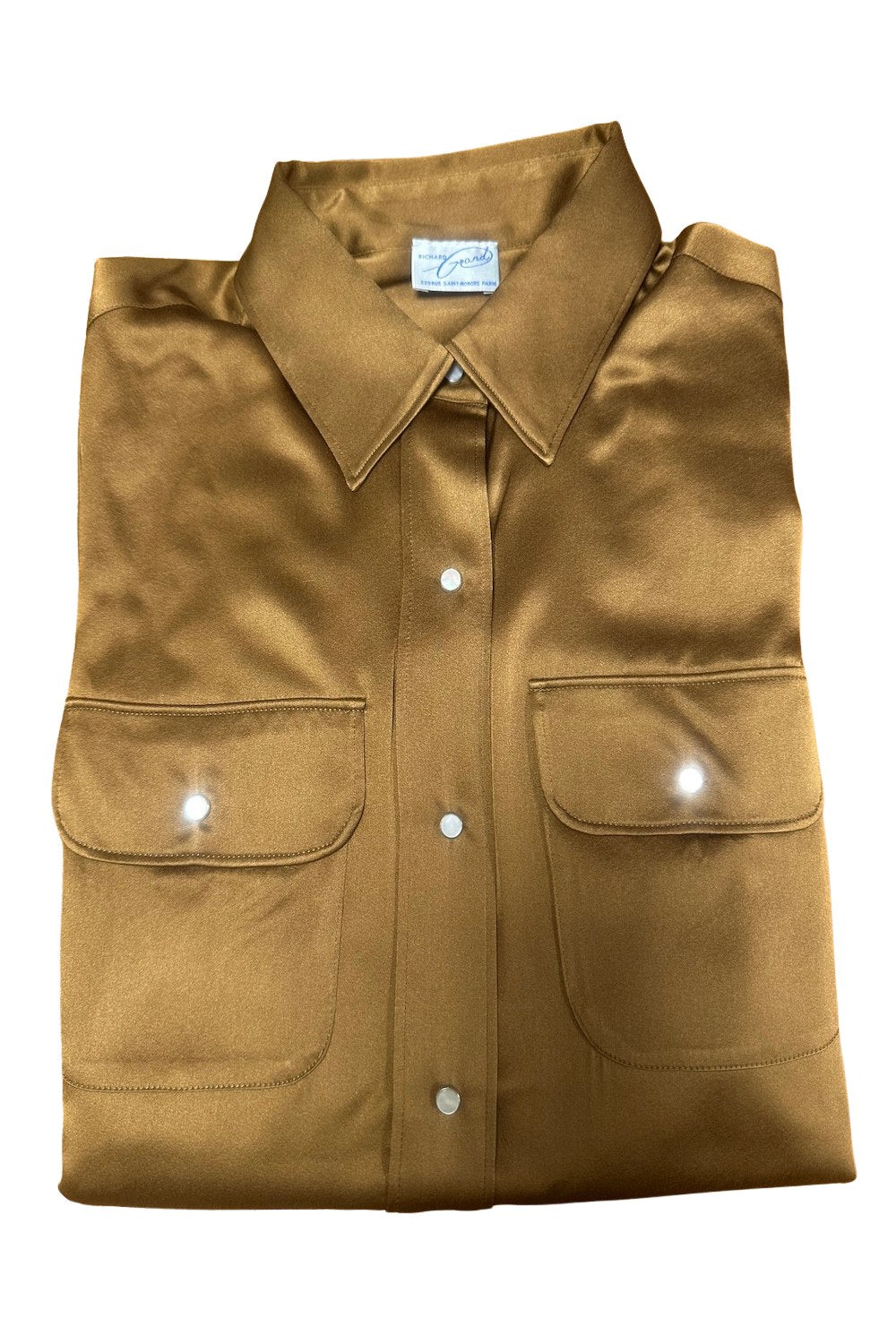 CHEMISE SOIE BOUTONS-PRESSION CAMEL 55106 CAMEL