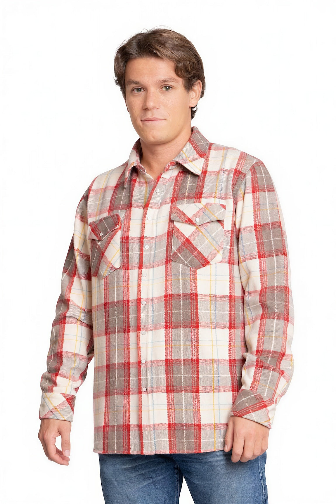 CHEMISE TARTAN CACHEMIRE HOMME RED