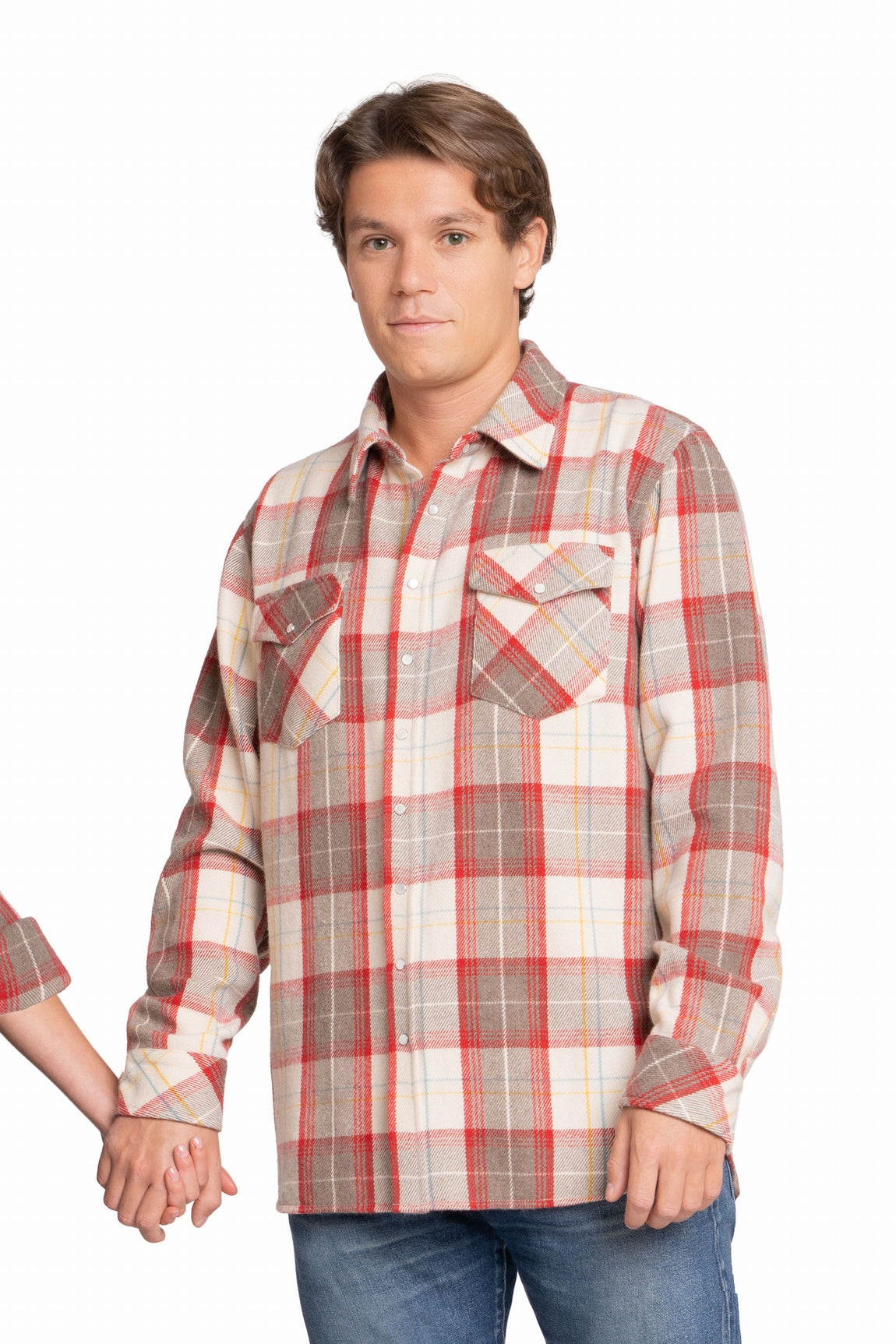 CHEMISE TARTAN CACHEMIRE HOMME RED