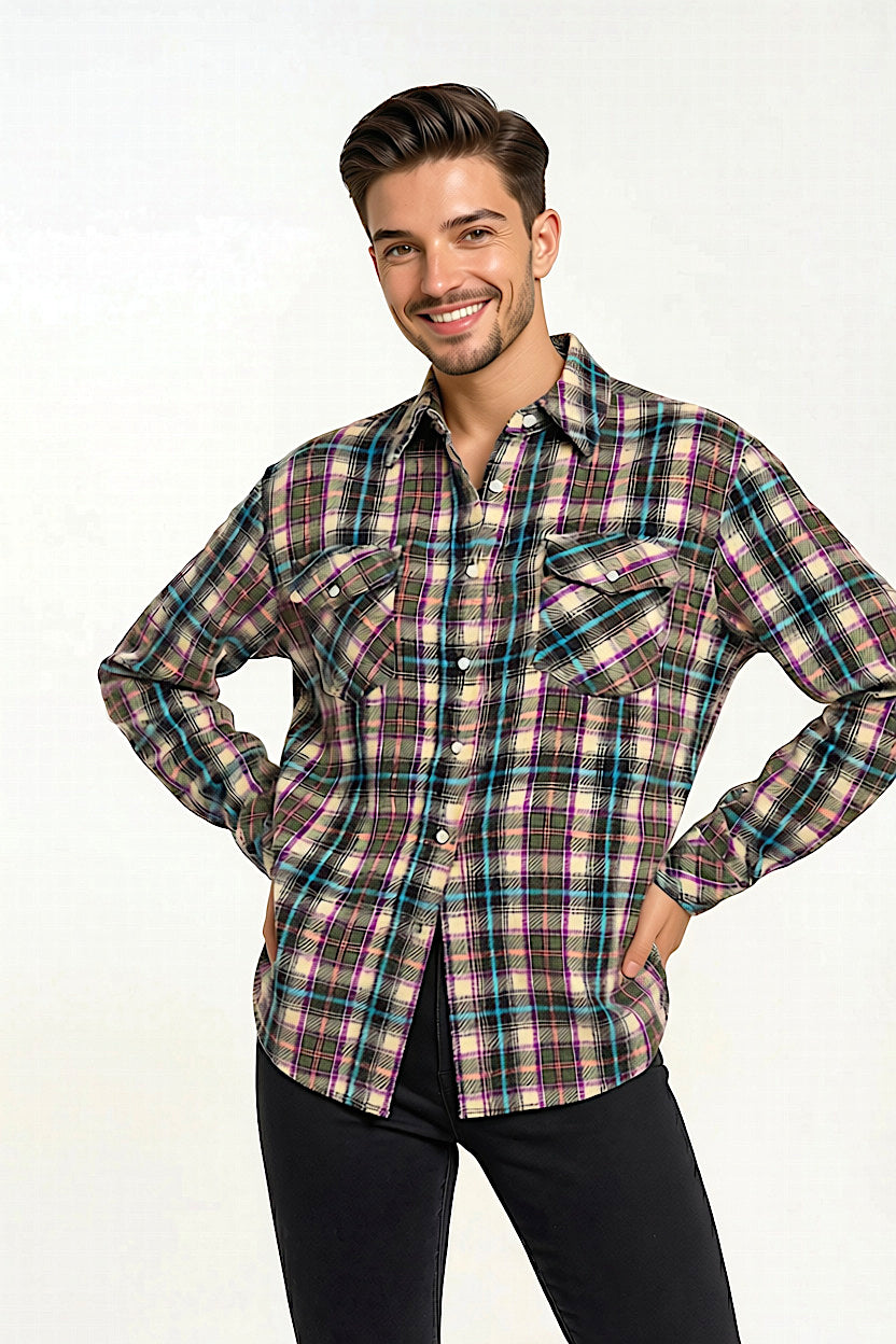 CHEMISE TARTAN CACHEMIRE VAR1 VAR1