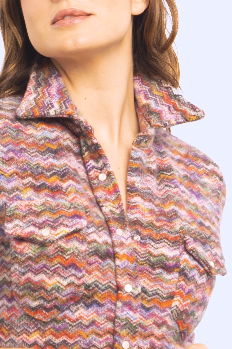 CHEMISE ZIGZAGS MULTICOLORES MULTIC