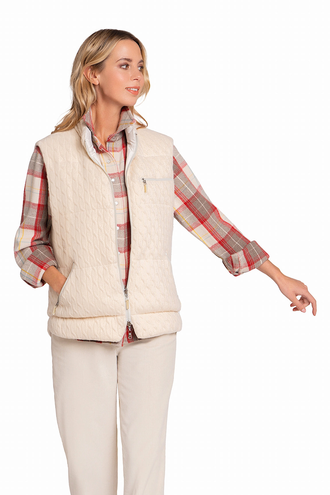 DOUDOUNE SANS MANCHE A TORSADE CORD 782089 CORD