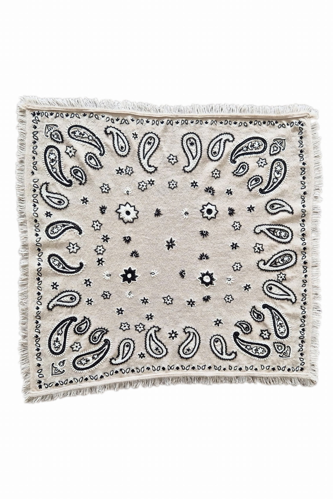 ÉTOLE IMPRIMÉE BRODÉE PAISLEY BEIGE 48 BEIGE