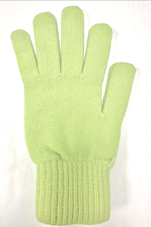 GANTS UNIS CACHEMIRE 2-FILS LIME LIME