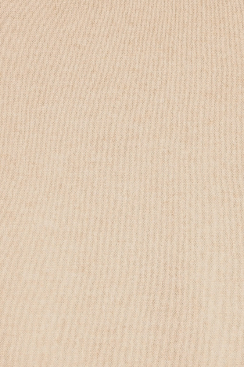 PULL CACHEMIRE COL ROND BEIGE LT BEIGE