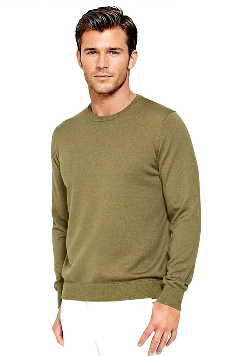 PULL CACHEMIRE RAS DE COU MOSS GREEN 55571 MOSS GREEN