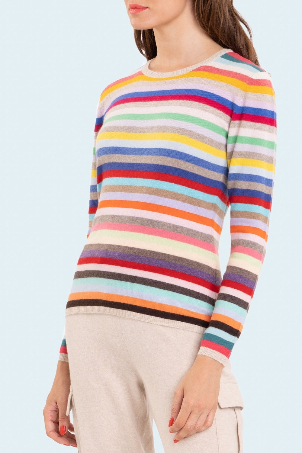 PULL CACHEMIRE RAYURES MULTIC. MULTIC