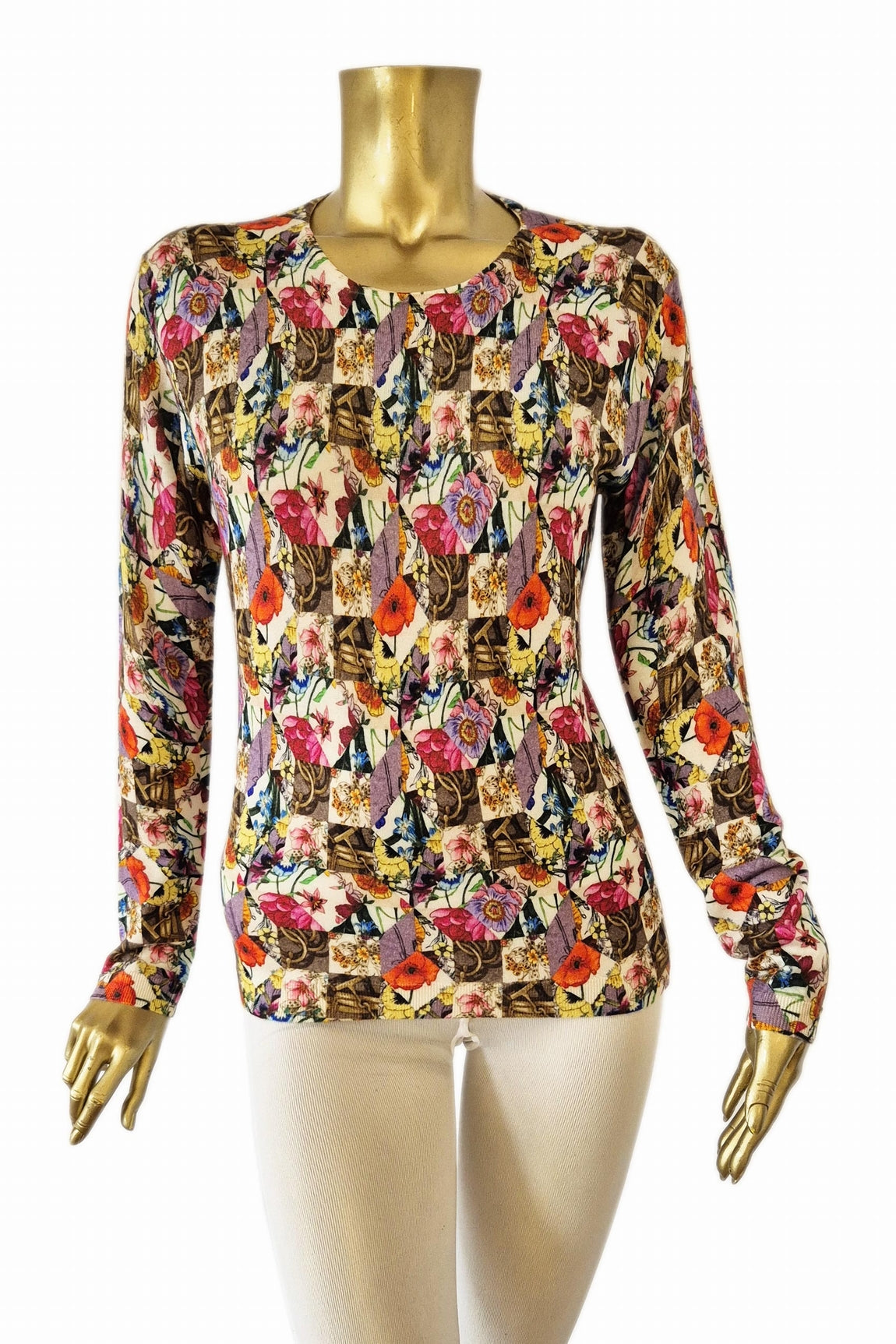 PULL CACHEMIRE-SOIE IMPRIME VAR.1