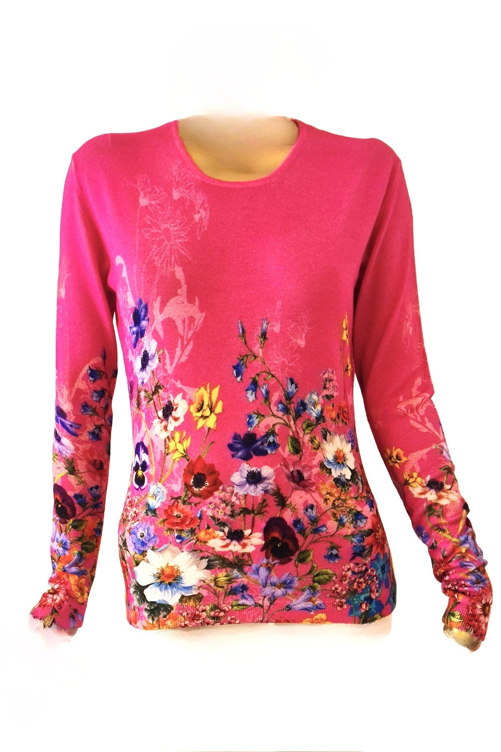 PULL CACHEMIRE-SOIE IMPRIMÉ VAR.1