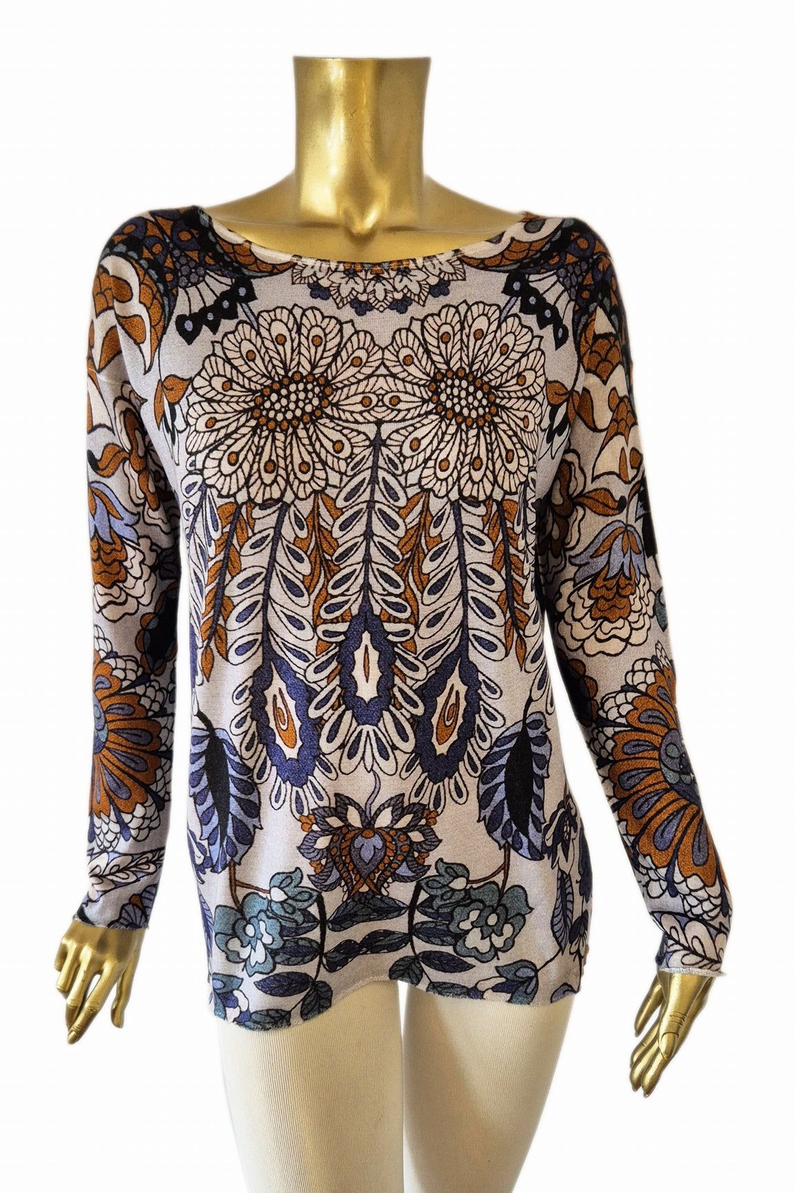 PULL CACHEMIRE-SOIE IMPRIMÉ VAR. 1