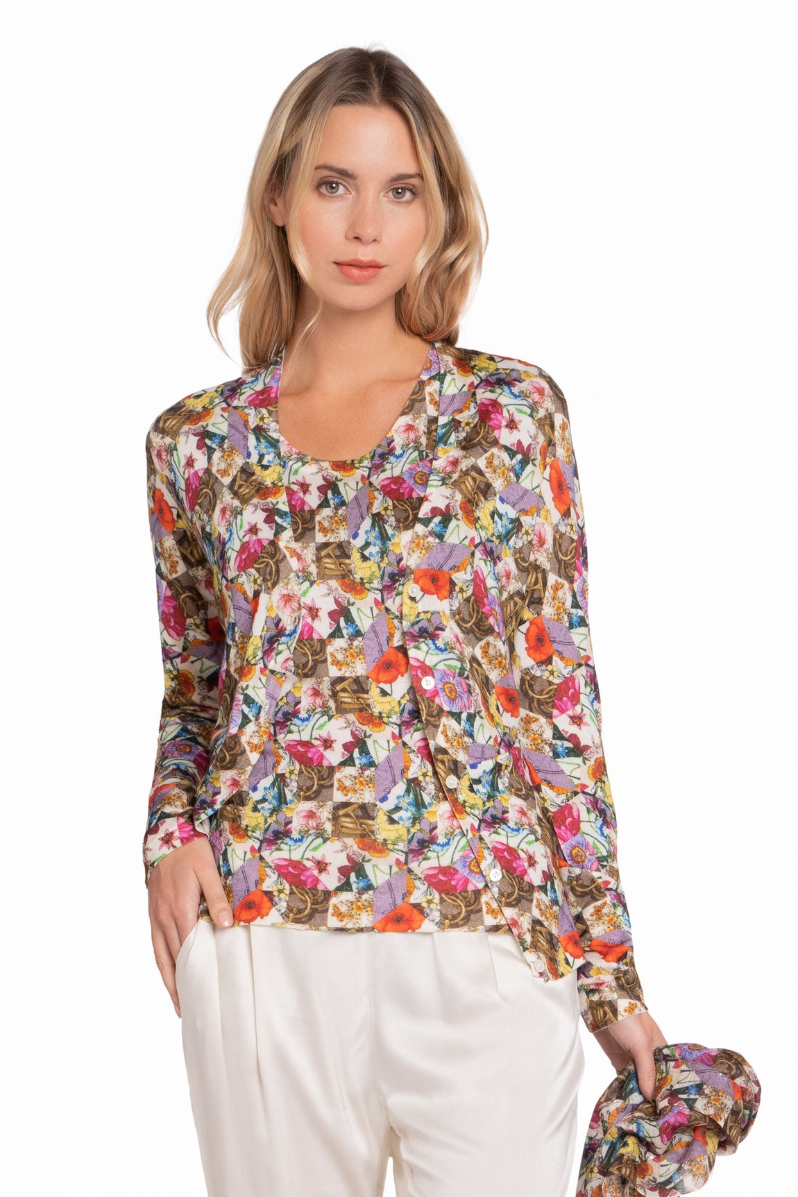 PULL CACHEMIRE-SOIE IMPRIME VAR1 VAR1