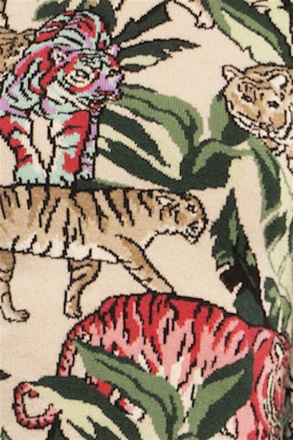 PULL CACHEMIRE TIGRES & JUNGLE CREAM 54360 CREAM