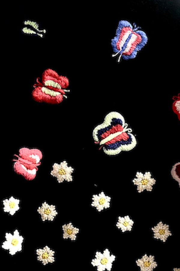 PULL COL ROULÉ CACHEMIRE BRODÉ BLACK 8010 BLACK