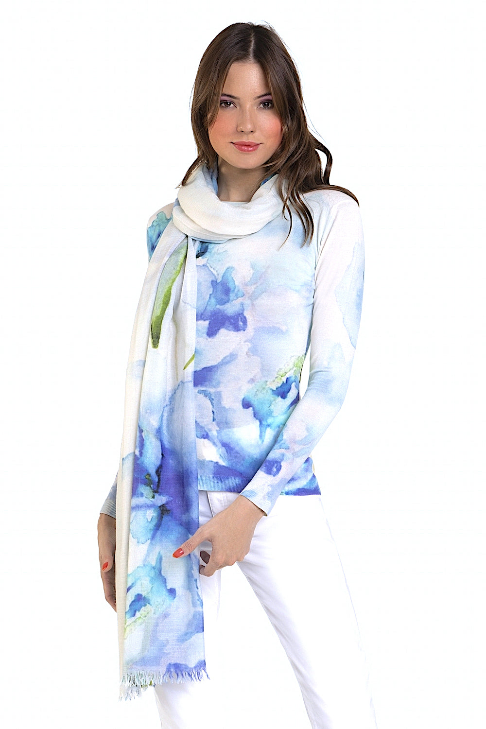 PULL IMPRIME CACHEMIRE-SOIE VAR.1 VAR.1