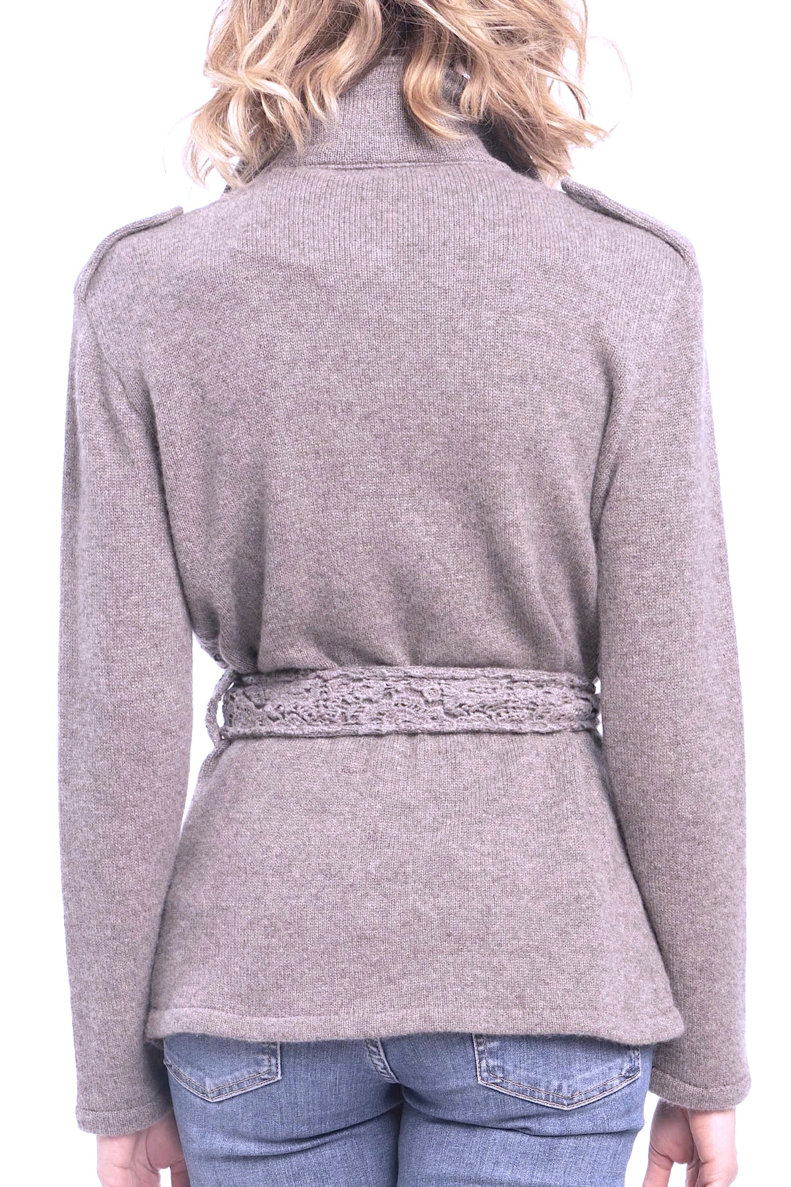 SAHARIENNE CACHEMIRE MACRAMÉ PLUM