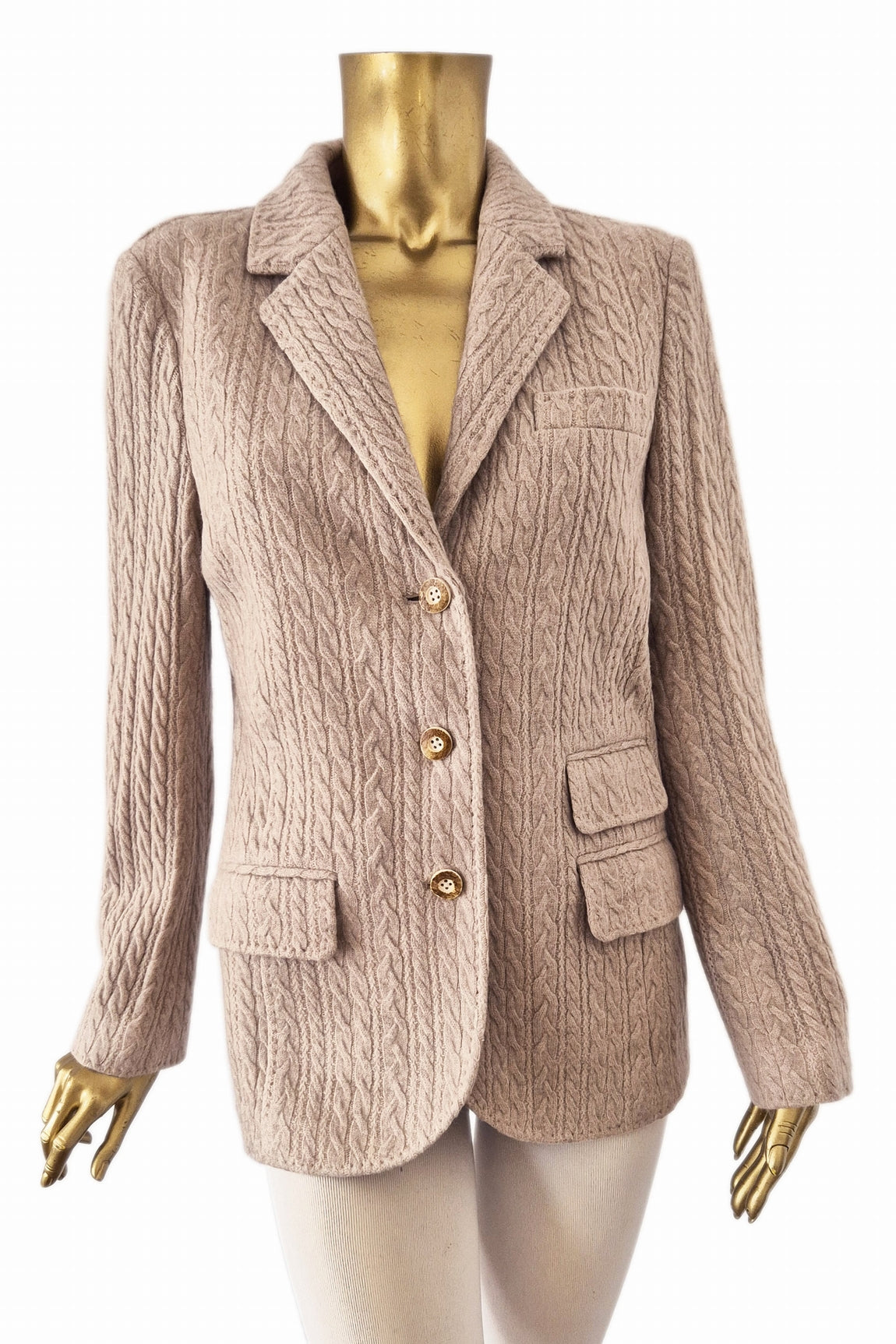 VESTE CACHEMIRE TAUPE