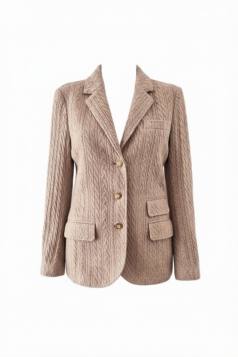 VESTE CACHEMIRE TAUPE