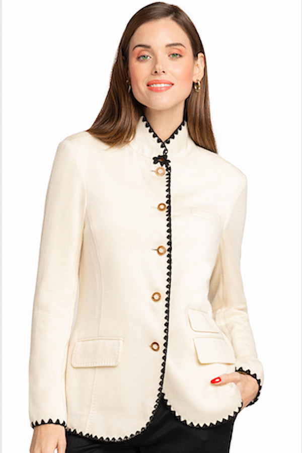 VESTE COL MAO CACHEMIRE UNI OFF WH 600 OFF WH