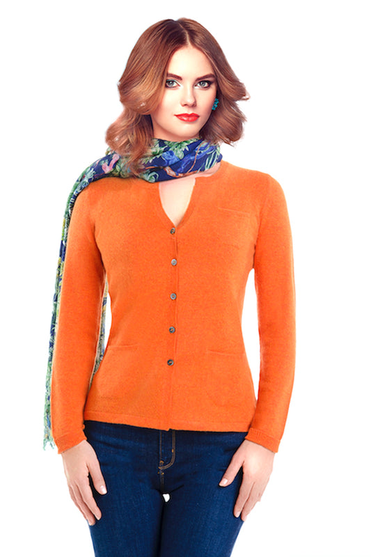 CASHMERE CREW NECK CARDIGAN. 10207/40MLUNI
