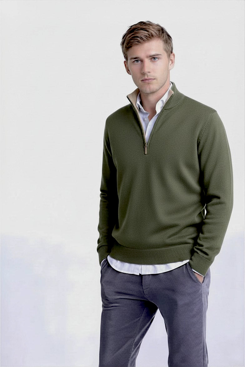 MAGLIONE DA UOMO IN CACHMIRE CON CERNIERA