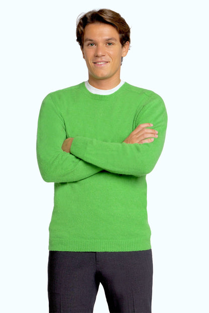 PULL COL ROND 2-FILS 100% CACHEMIRE HOMME. 29506/20ML