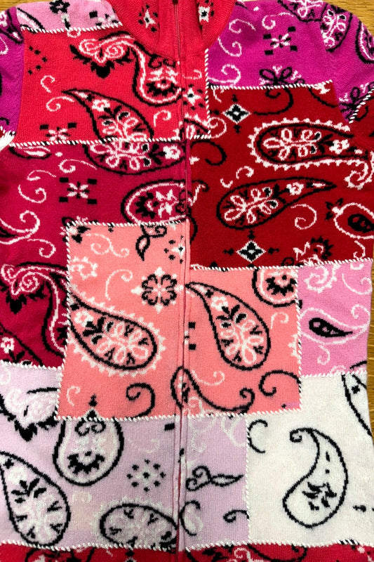 DAMEN 100% KASCHMIR 'BANDANA' REISSVERSCHLUSS-PULLOVER. D-24500/43ML