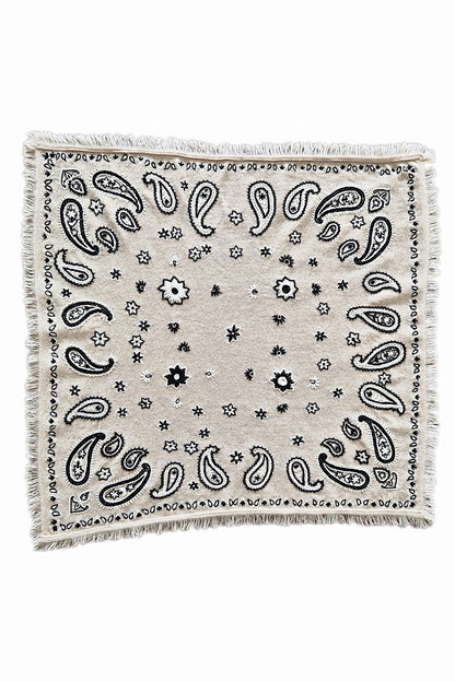 BANDANA CARRÉ BRODÉ PAISLEY CREAM 18638 CREAM