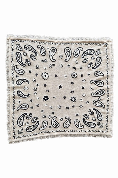 BANDANA CARRÉ BRODÉ PAISLEY FUCHSIA 4272 FUCHSIA