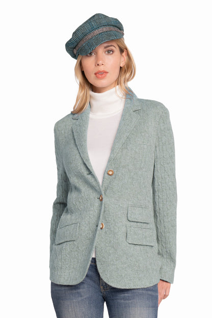 BLAZER CACHEMIRE À TORSADES LT GREY 25021 LT GREY