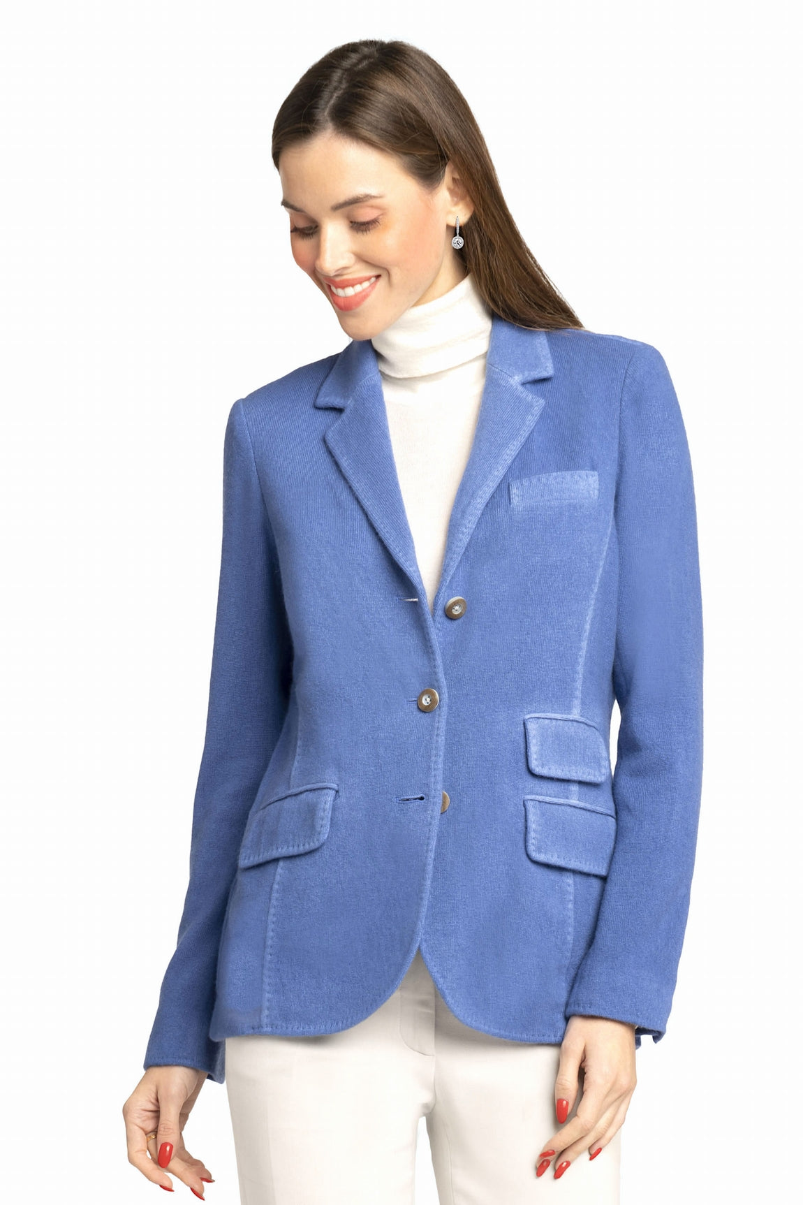 BLAZER CACHEMIRE DÉLAVÉ JEANS 53630 JEANS