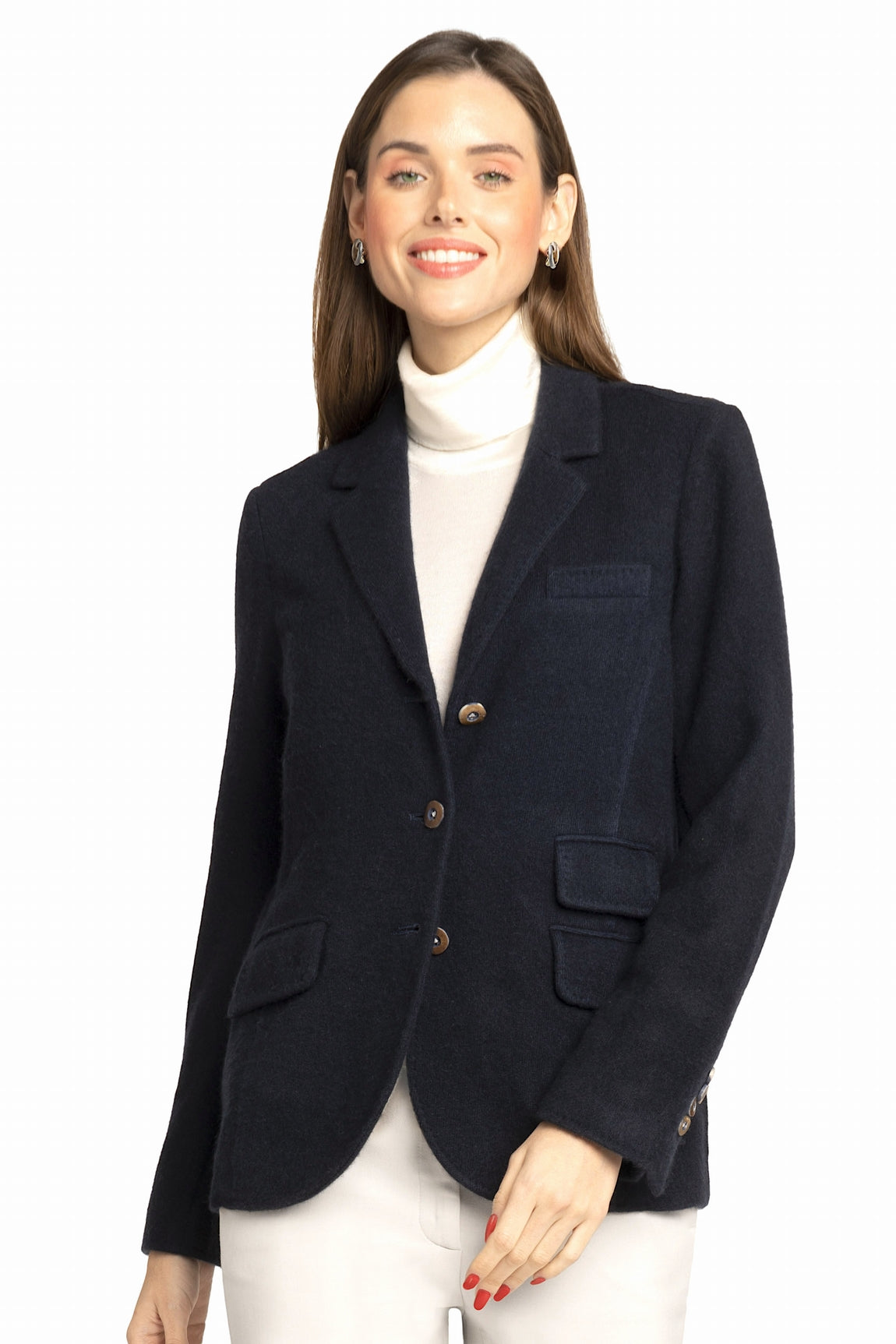 BLAZER CACHEMIRE DÉLAVÉ NAVY 51894 NAVY