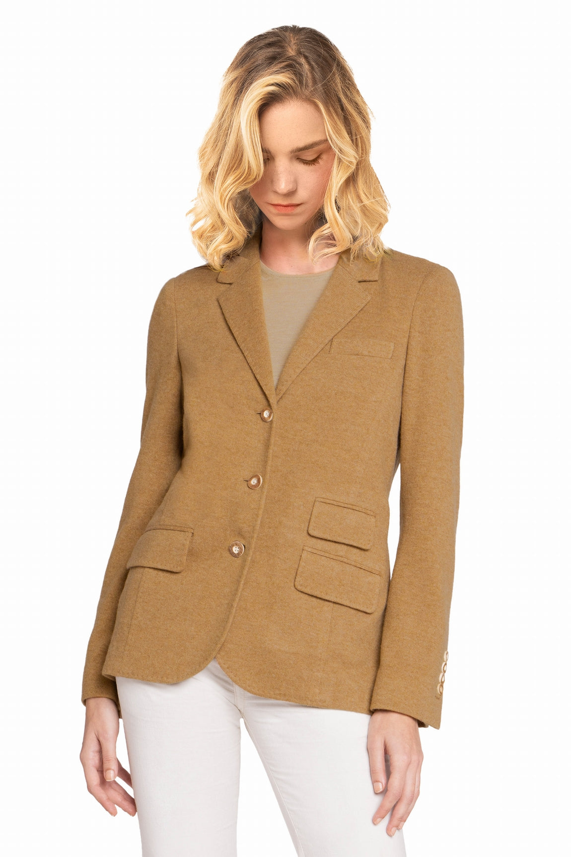 BLAZER CACHEMIRE FIN CAMEL 516871 CAMEL