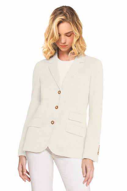 BLAZER CACHEMIRE FIN WHITE WHITE