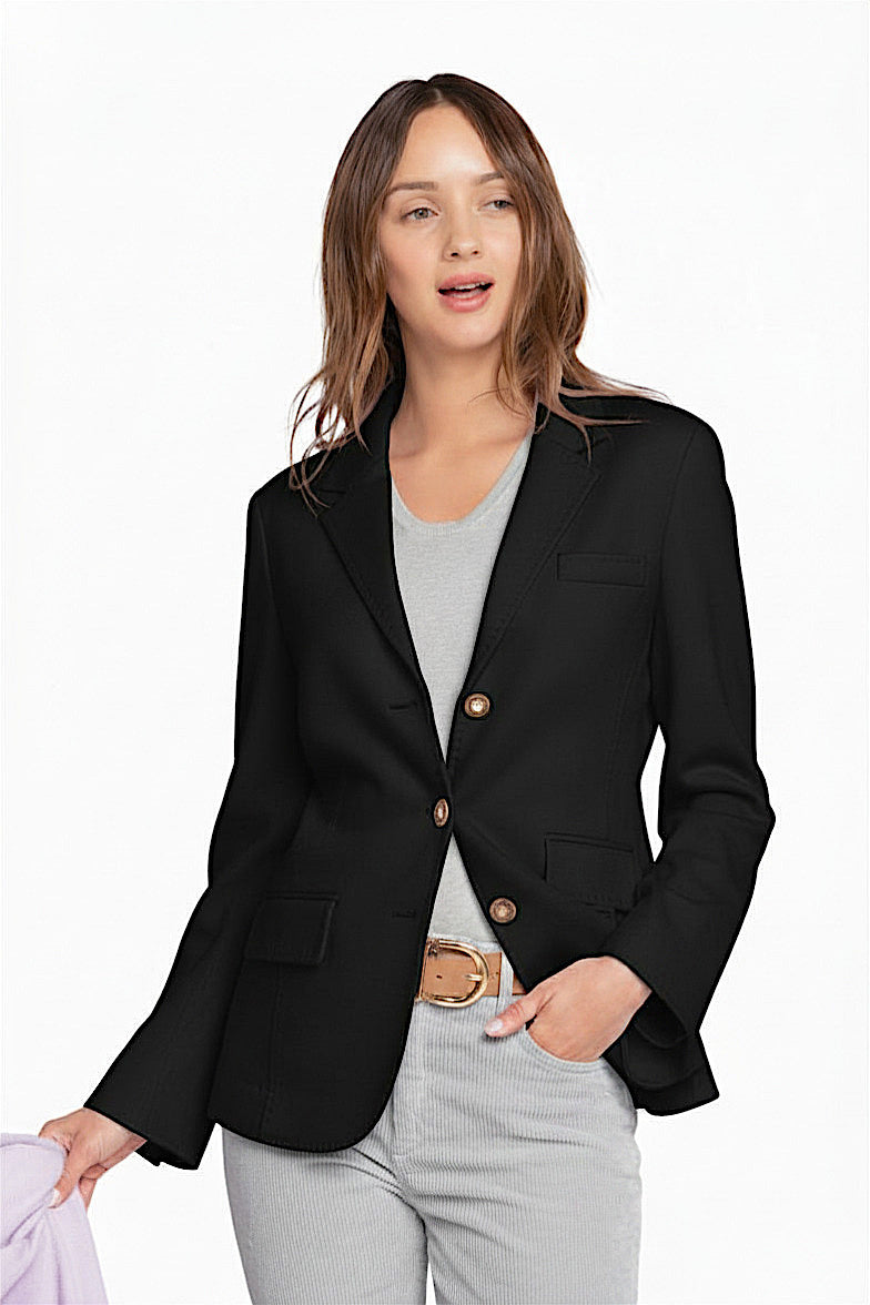 BLAZER CACHEMIRE TISSU DOUBLE BLACK 8010 BLACK