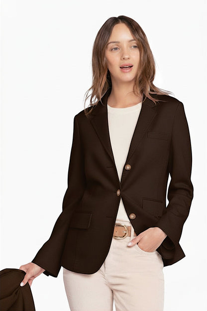 BLAZER CACHEMIRE TISSU DOUBLE BROWN 28998 BROWN