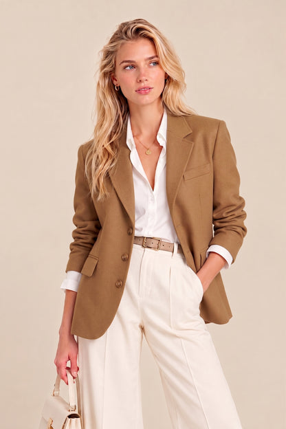 BLAZER CACHEMIRE TISSU DOUBLE DK CAMEL 03112509 DK CAMEL