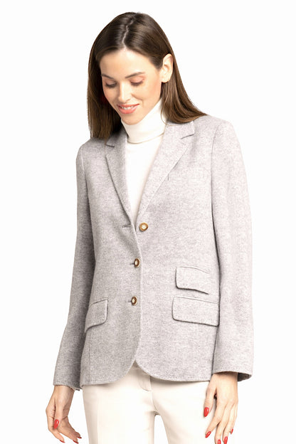 BLAZER CACHEMIRE TISSU DOUBLE IVORY