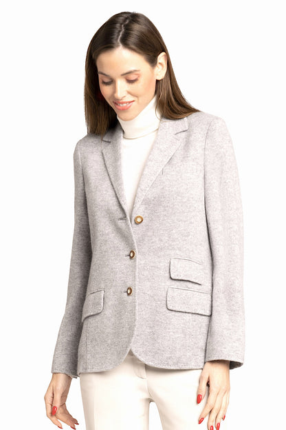 BLAZER CACHEMIRE TISSU DOUBLE NAVY