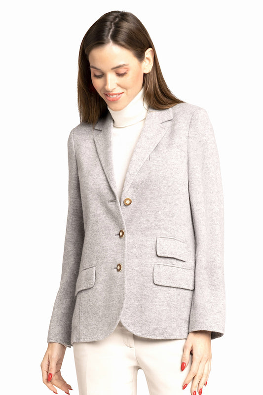 BLAZER CACHEMIRE TISSU DOUBLE NAVY