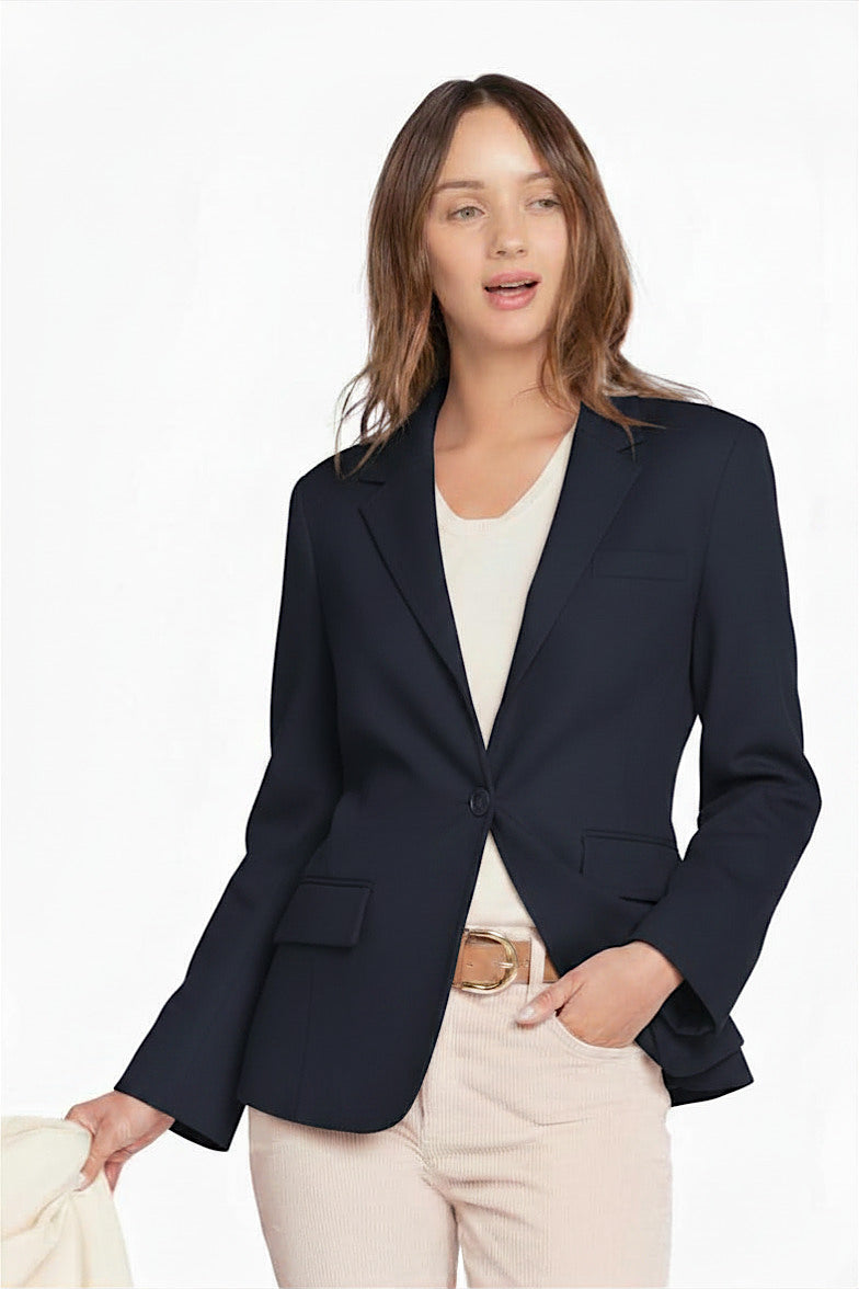 BLAZER CACHEMIRE TISSU DOUBLE NAVY 52299 NAVY