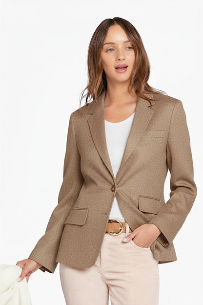 BLAZER CACHEMIRE TISSU DOUBLE TAUPE 74014 TAUPE