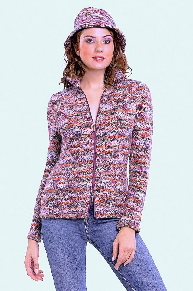 BOB EN CACHEMIRE ZIGZAG MULTIC VAR.1 MULTICOLOR