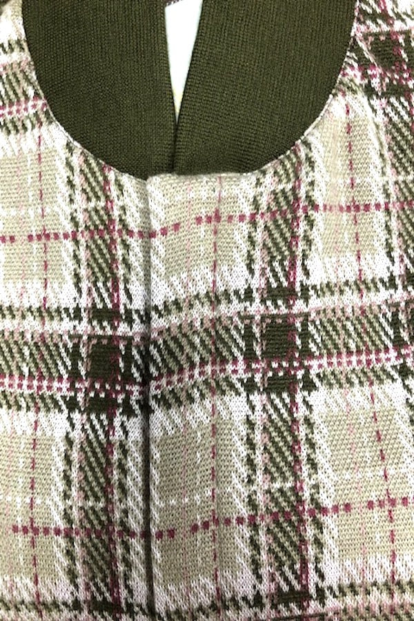 BOMBER CACHEMIRE À CARREAUX KAKI VAR KAKI